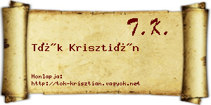 Tök Krisztián névjegykártya